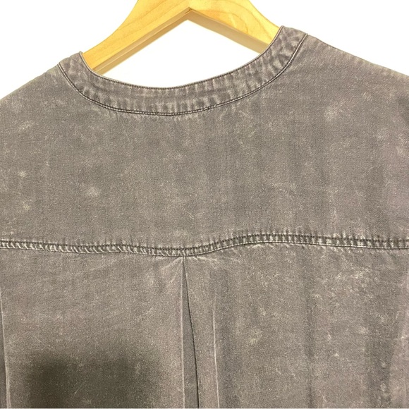 For The Republic Black Lyocell  Long Sleeved Shirt Dress size Large - Picture 11 of 15